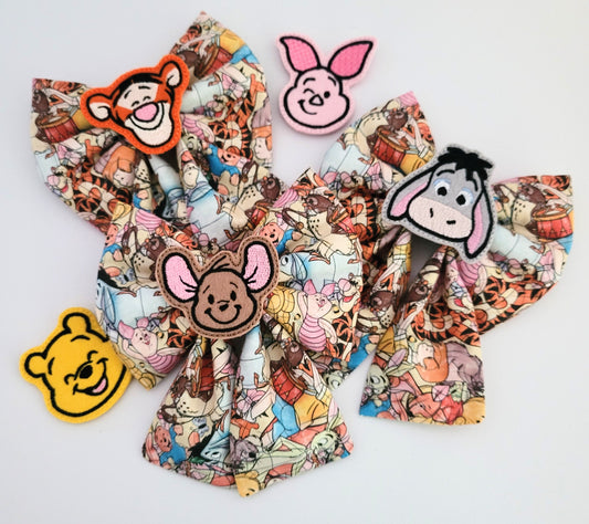 Hundred acre friends embroidered sailor bow