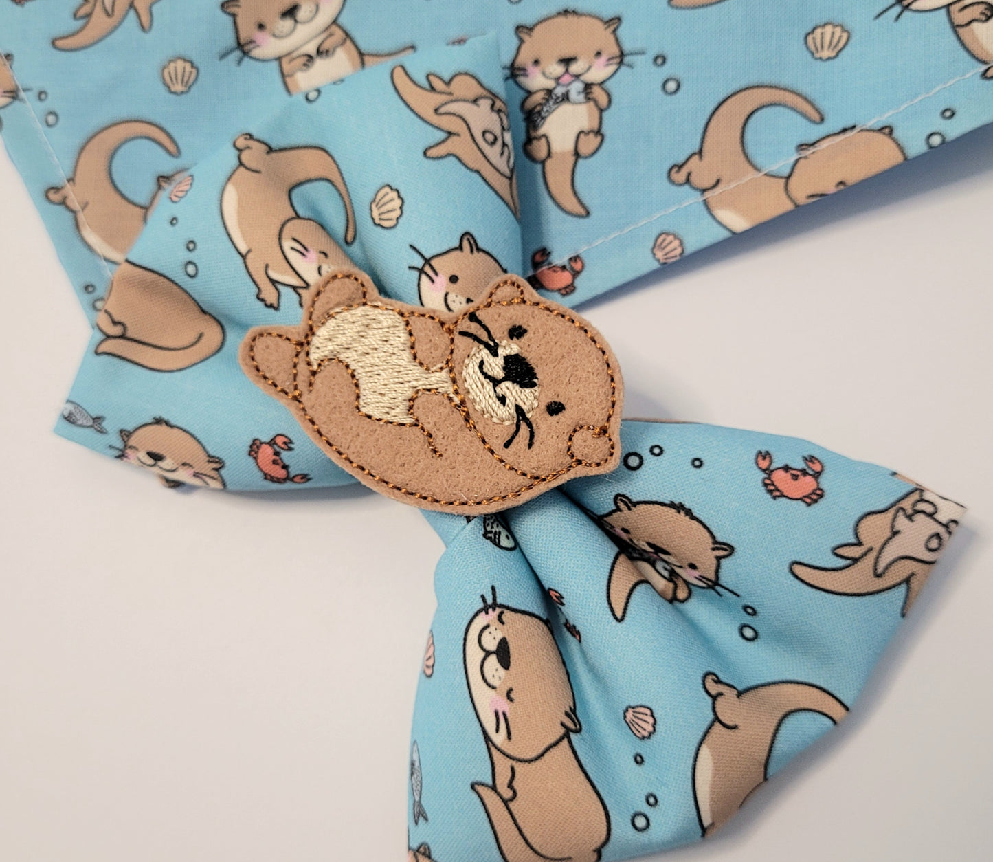 Otterly cute embroidered bowtie