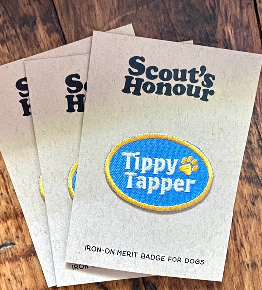 Tippy tapper iron on patch