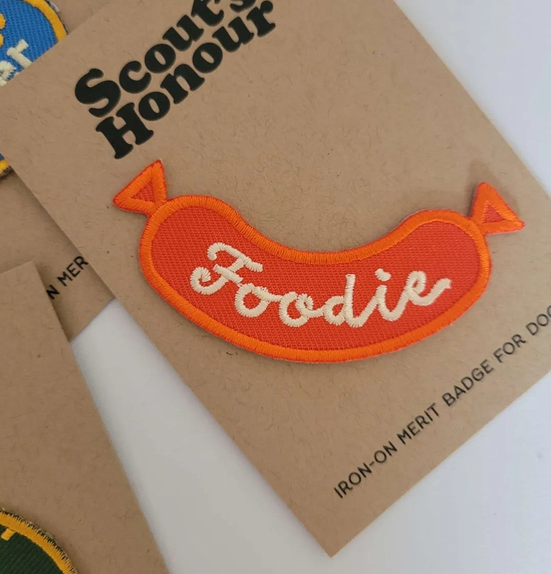 Scouts honour foodie iron on patch