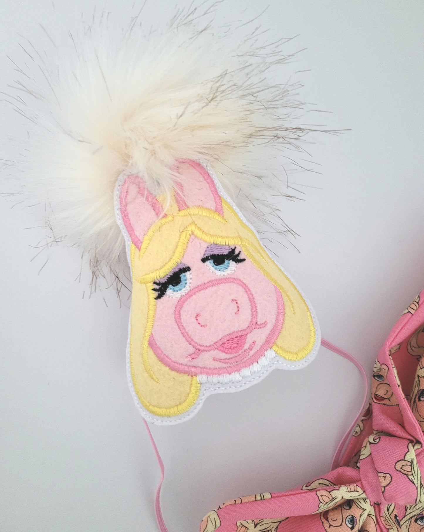 Luxury pom girl piggy party hat