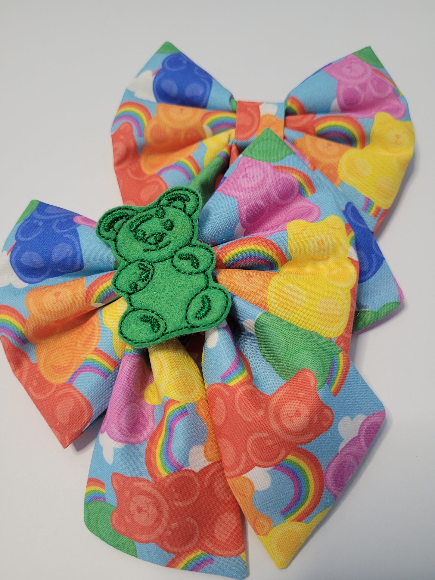 Gummy bear embroidered sailor bow