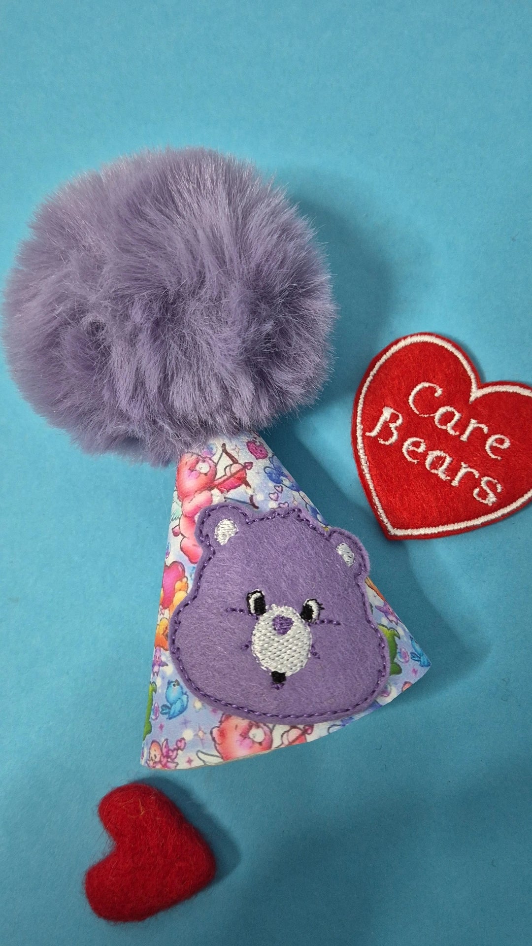 Love bears fluffy pom embroidered pawty hat